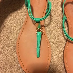 Turquoise Coach Sandals
